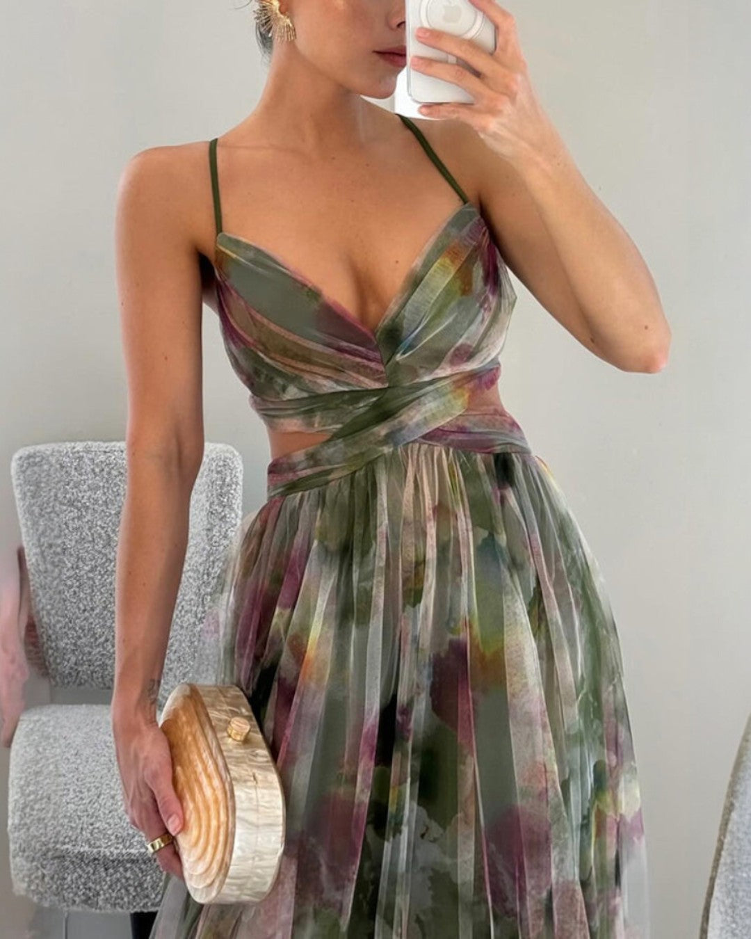 Giselle - vestito lungo con stampa floreale