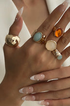 Set di Anelli Aperti con Strass