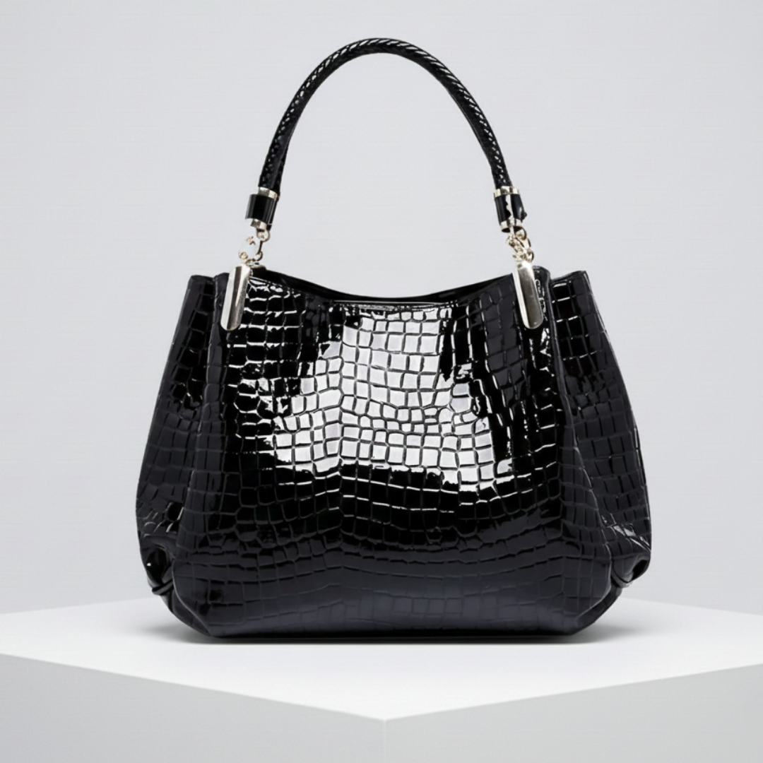 Lusso Milano - Borsa a tracolla in pelle di coccodrillo