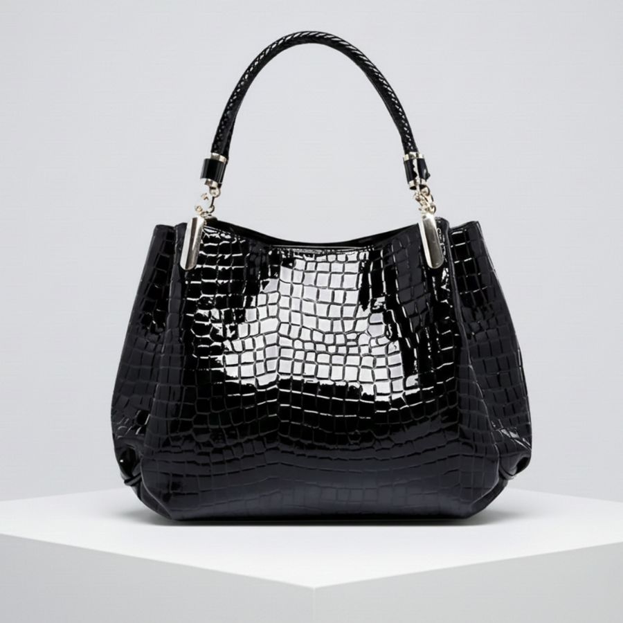 Lusso Milano - Borsa a tracolla in pelle di coccodrillo