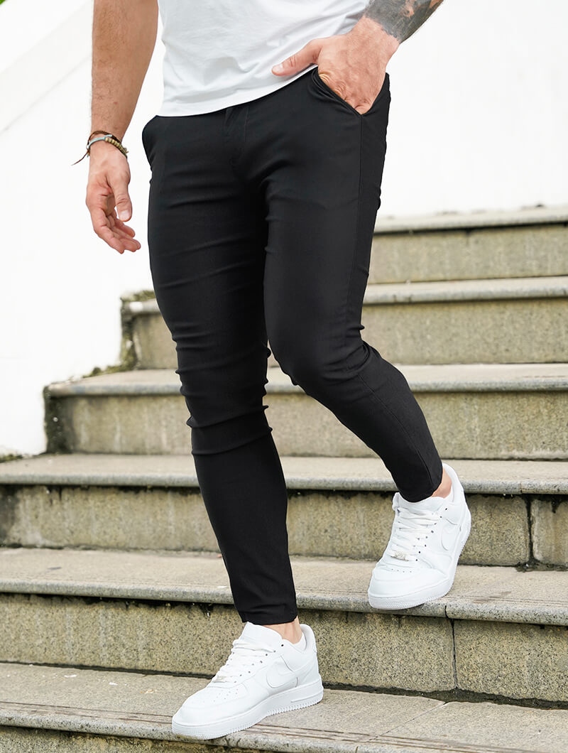Lorenzo™ | Pantaloni Elastici Neri