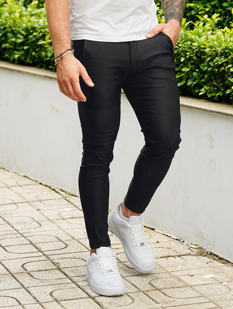 Lorenzo™ | Pantaloni Elastici Neri