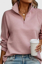 Helene | Maglione con Scollo a V, Zip e Maniche Lunghe