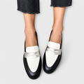 Filomena™ | Mocassino Bicolore Bianco e Nero