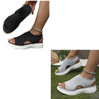 Patrizia - Sandali con Plateau in Rete Traspirante da Donna