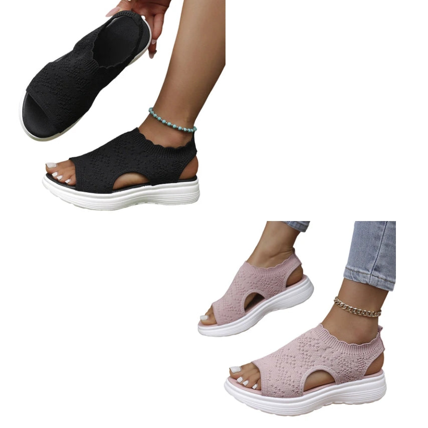 Patrizia - Sandali con Plateau in Rete Traspirante da Donna