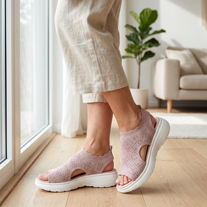 Patrizia - Sandali con Plateau in Rete Traspirante da Donna