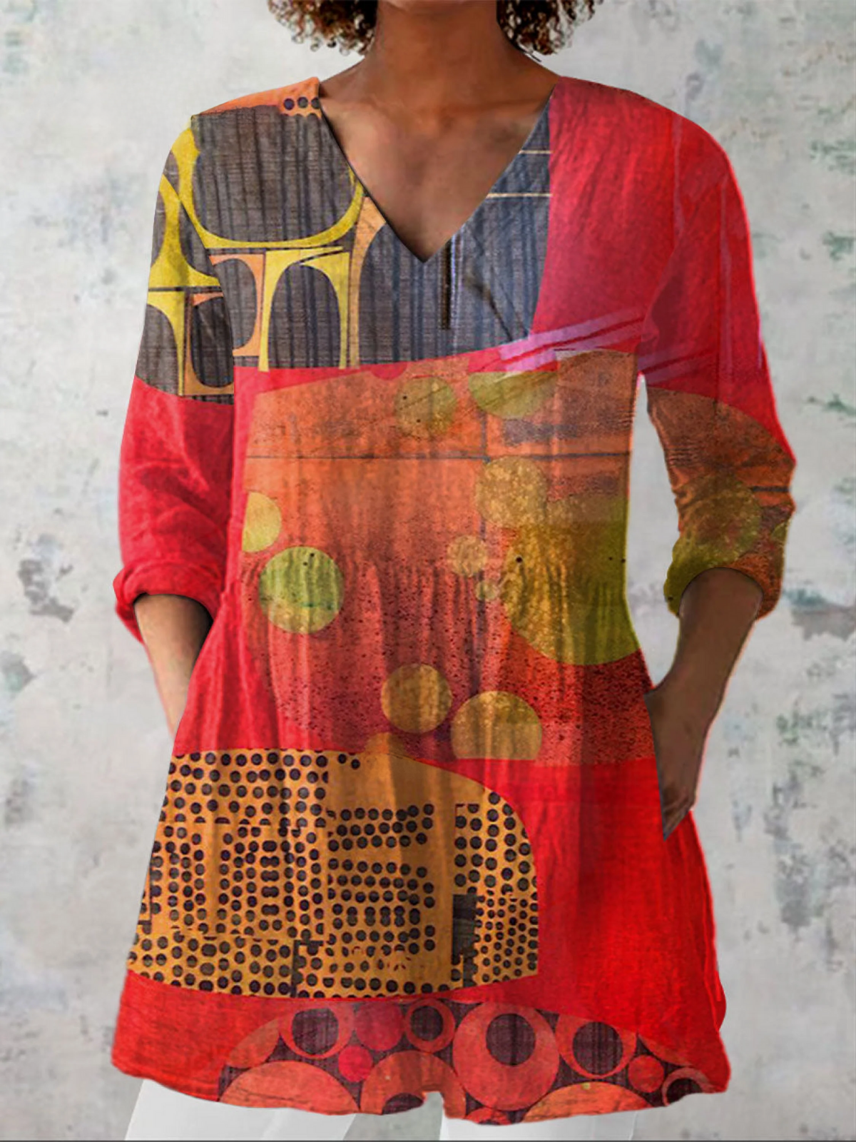 Lucie | Blusa lunga con scollo a V
