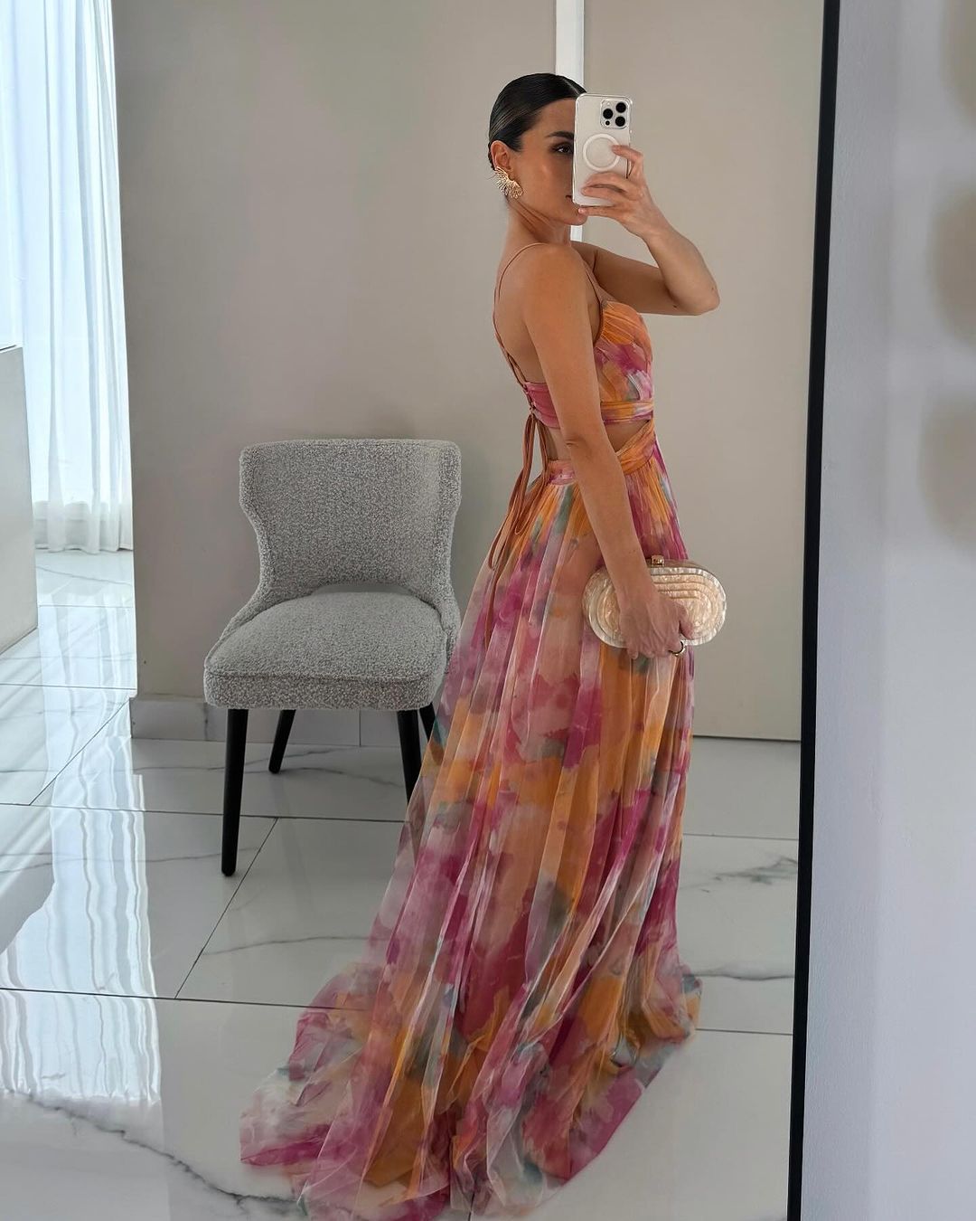 Giselle - vestito lungo con stampa floreale