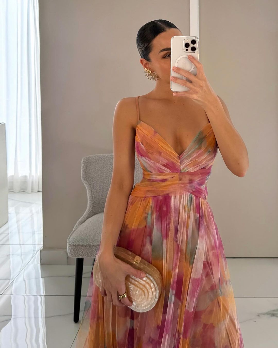 Giselle - vestito lungo con stampa floreale