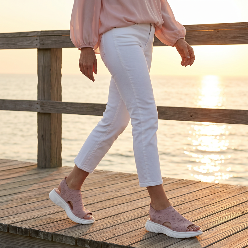 Patrizia - Sandali con Plateau in Rete Traspirante da Donna