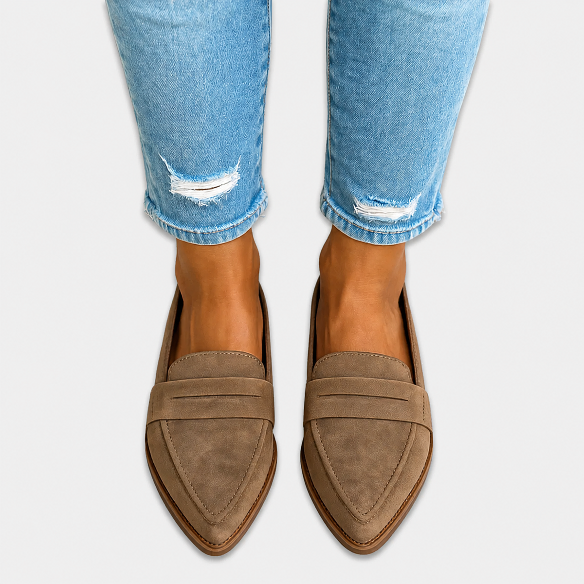 Nazaria™ | Mocassino in Suede con Punta Affusolata
