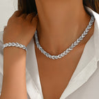 Claudine™ | Collana e bracciale a spina di pesce fatti a mano