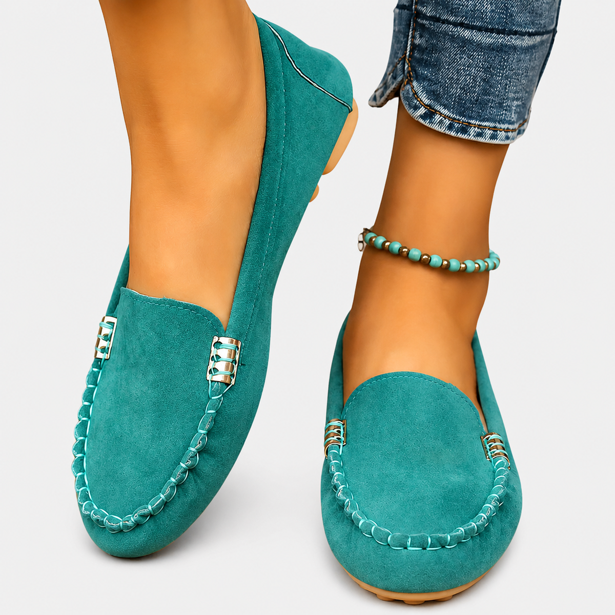 Áurea™ | Mocassino piatto colorato