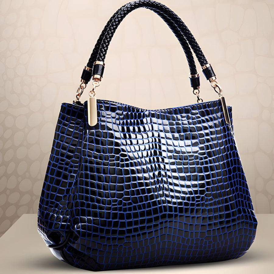 Lusso Milano - Borsa a tracolla in pelle di coccodrillo