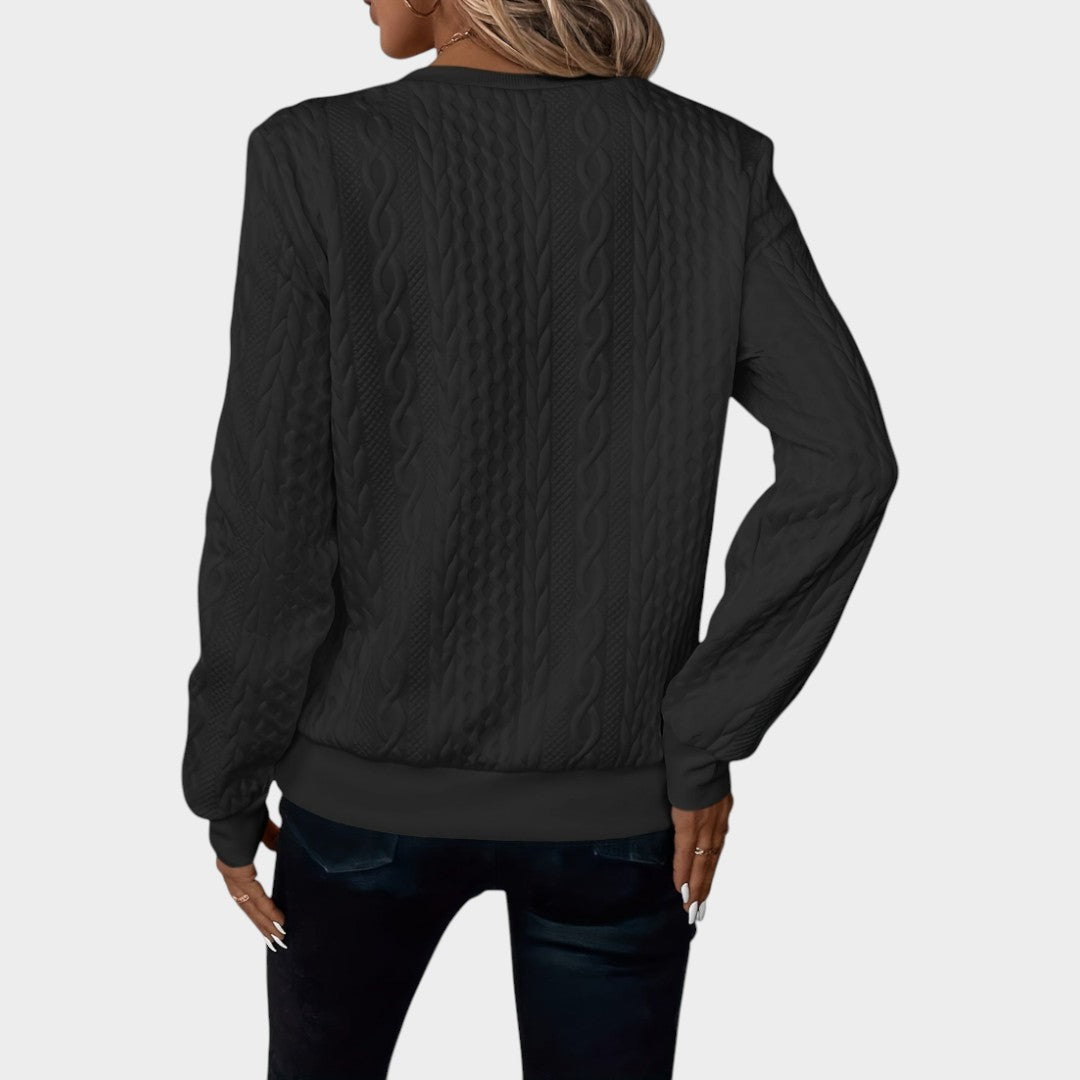 Zoey™ | Maglione a Coste Morbido con Cerniera