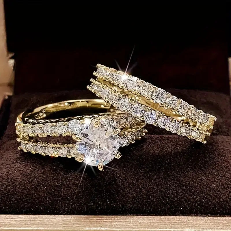 Conjunto de anillos Eternal Radiance | Oro