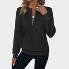 Zoey™ | Maglione a Coste Morbido con Cerniera