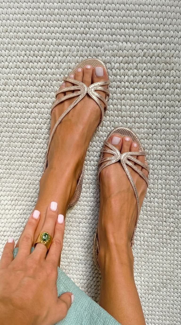 Sandra - Sandali Dorati di Eleganza Estiva