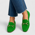 Eufemia™ | Mocassino Verde con Fibbia Dorata