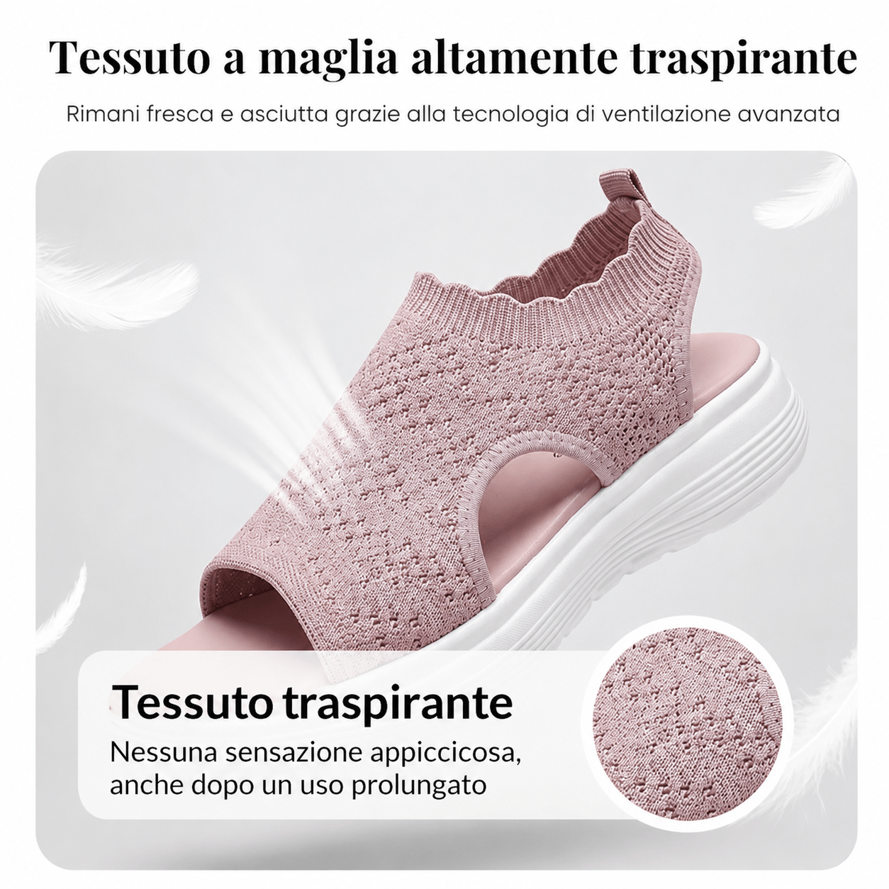 Patrizia - Sandali con Plateau in Rete Traspirante da Donna