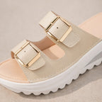 Camilla™ | Sandali con Zeppa Comodi con Fibbie Dorate