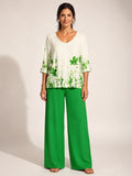 Casilda™ | Completo floreale verde