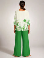 Casilda™ | Completo floreale verde