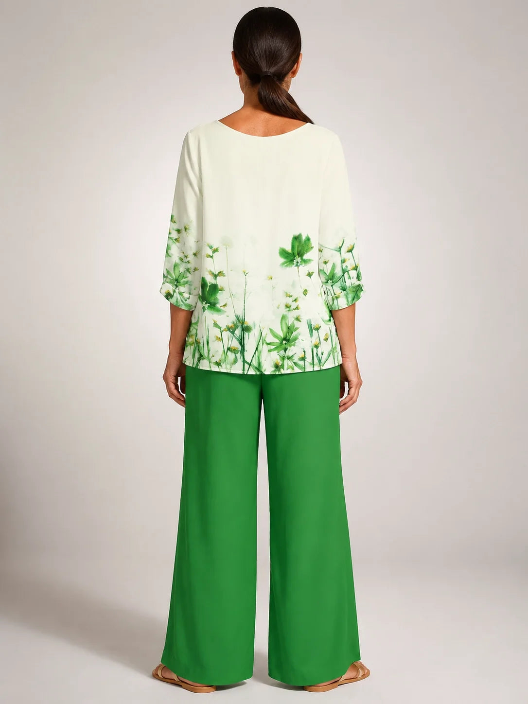 Casilda™ | Completo floreale verde