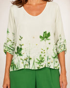 Casilda™ | Completo floreale verde