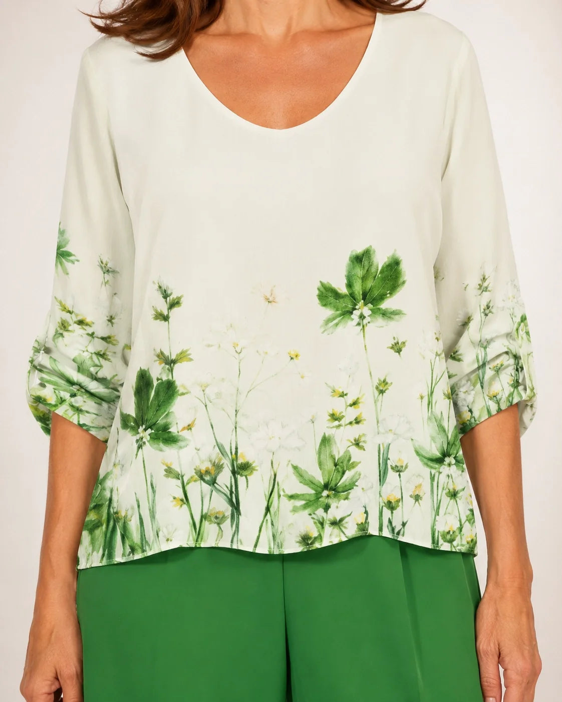 Casilda™ | Completo floreale verde