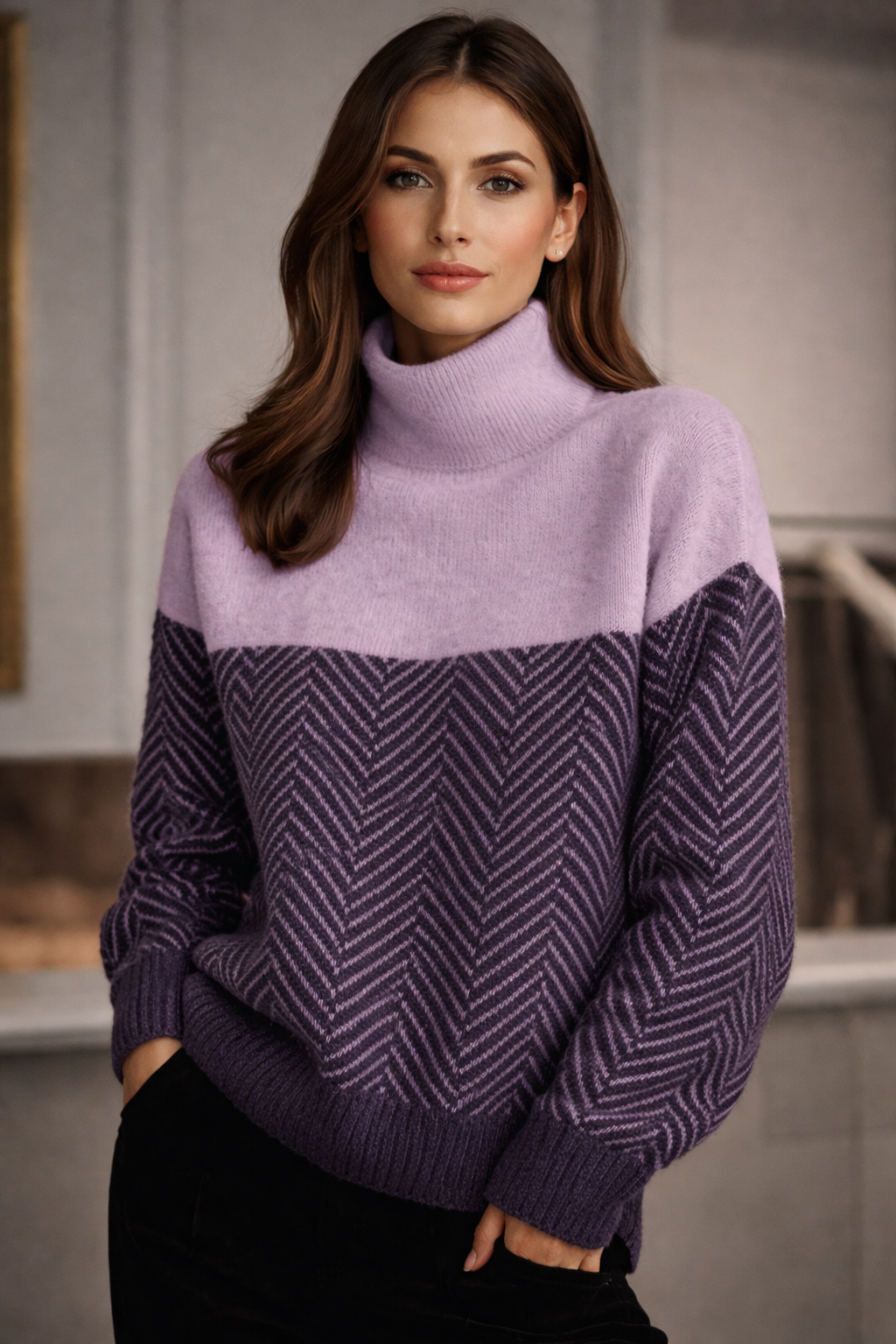 Ágata jersey de cuello alto