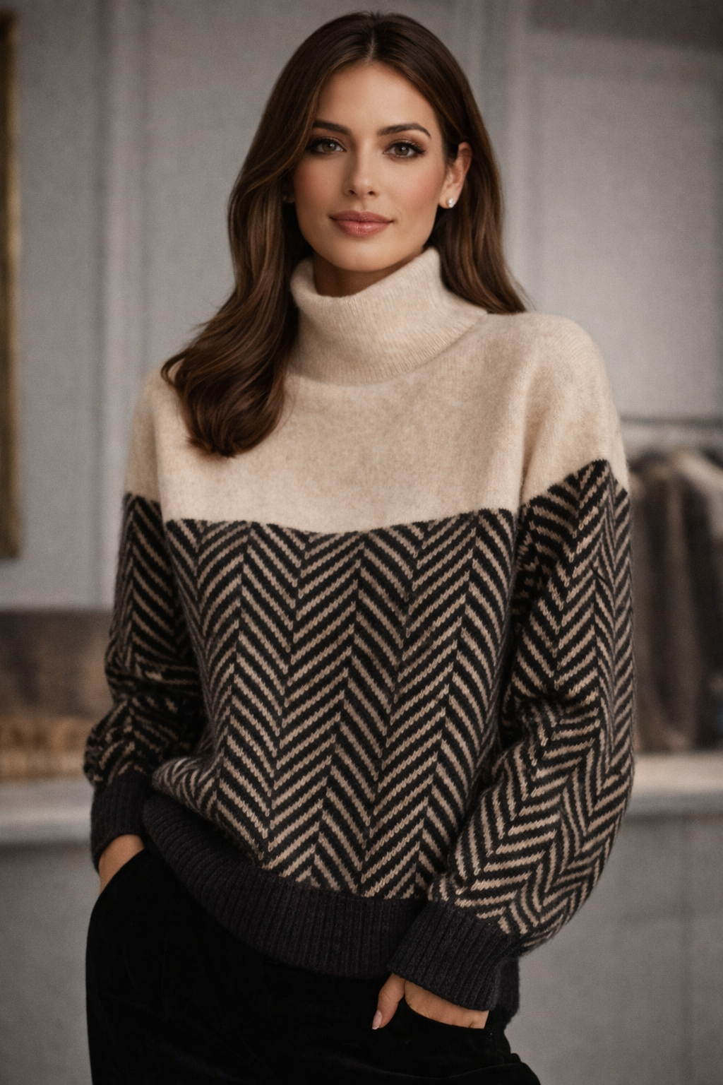 Ágata jersey de cuello alto