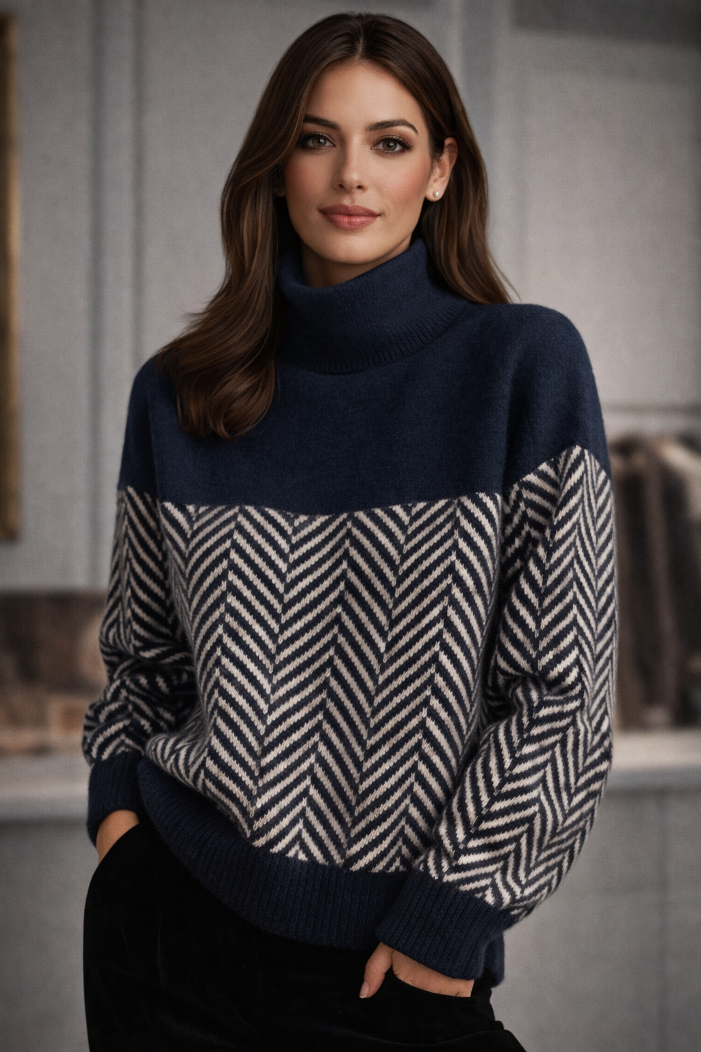 Ágata jersey de cuello alto