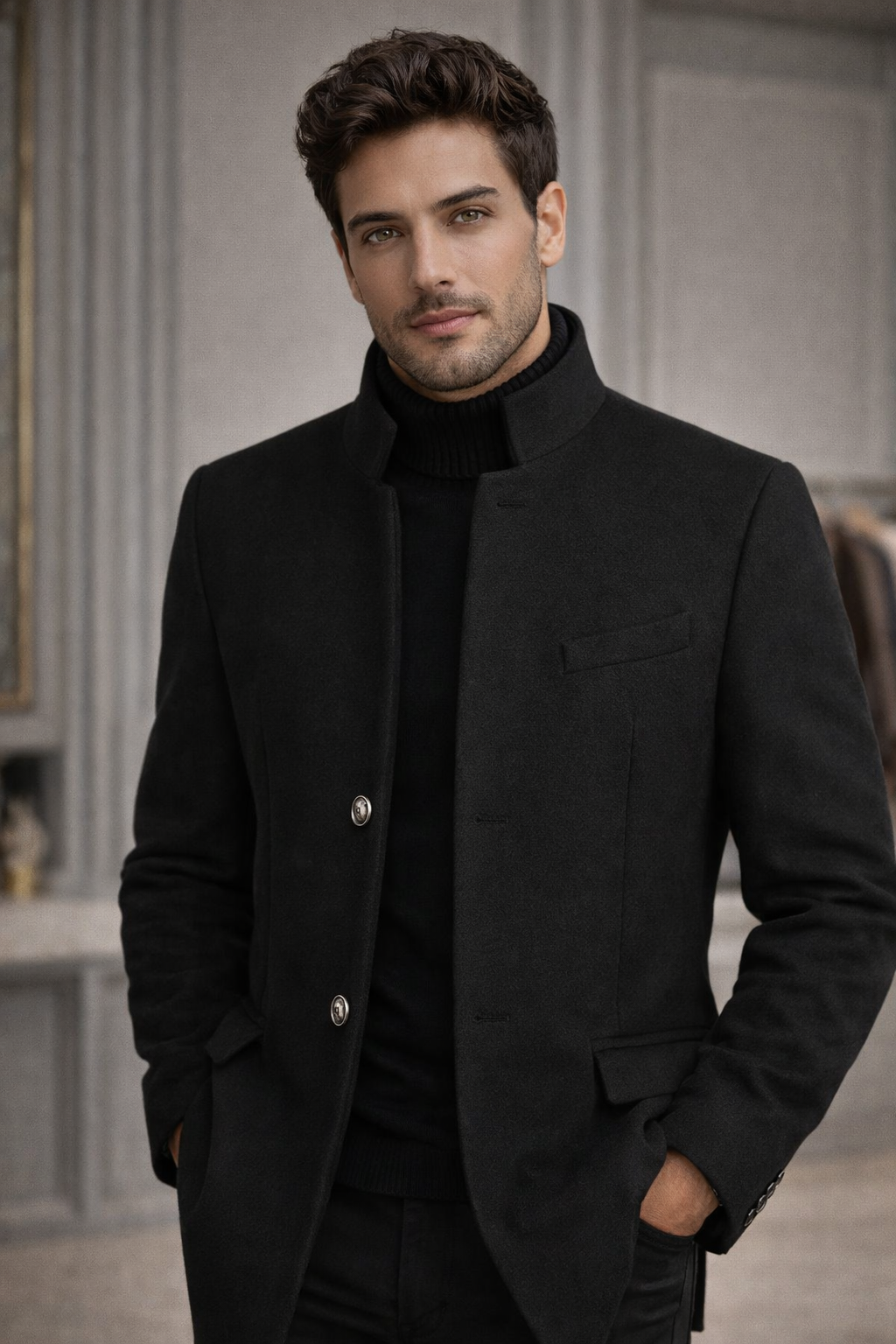 Adrián | Gabardina de Cachemir y Lana