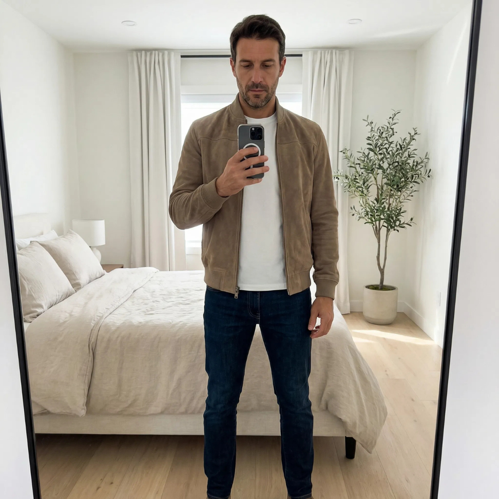 Riviera — Bomber in Suede