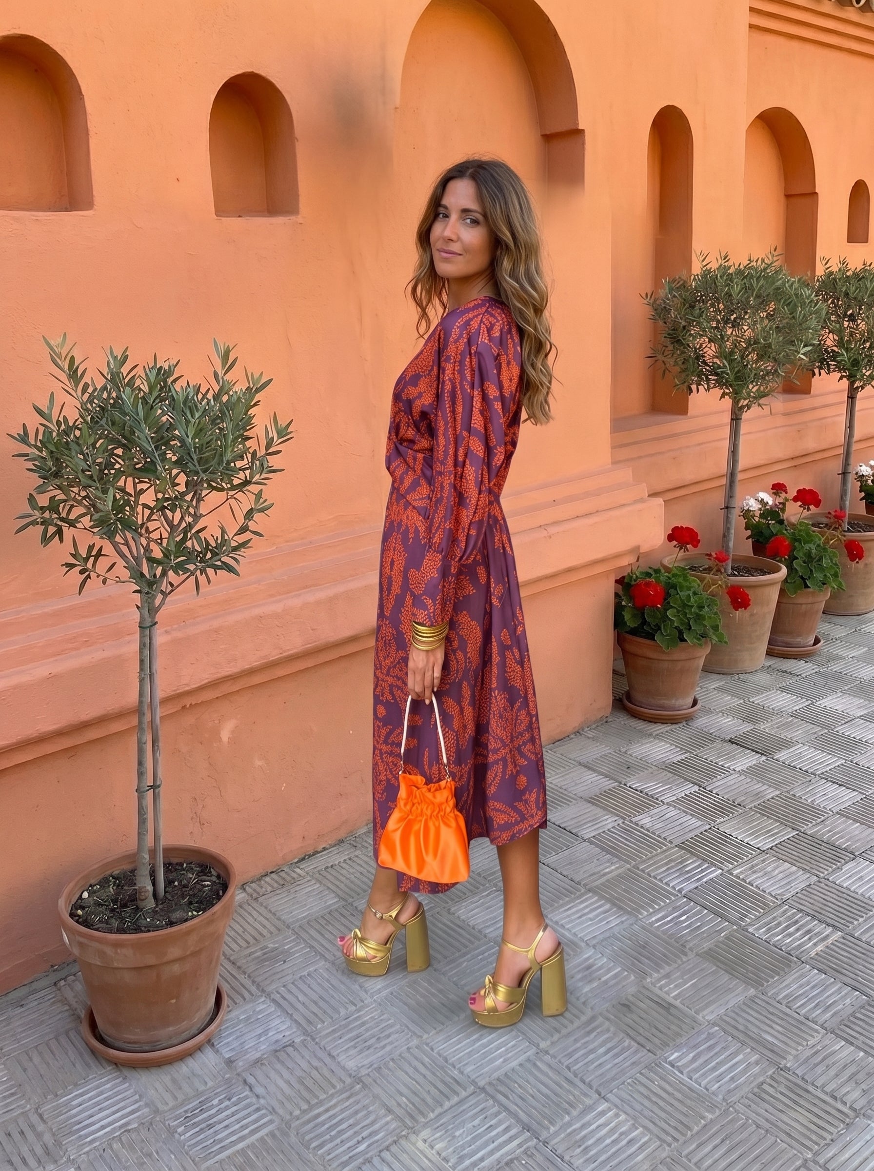 Silvia™ | Abito midi stampato