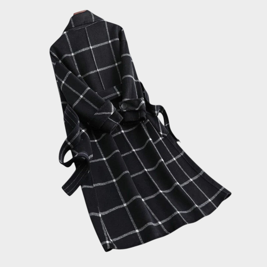 Adriana™ | Cappotto Classico Invernale con Stampa a Quadri