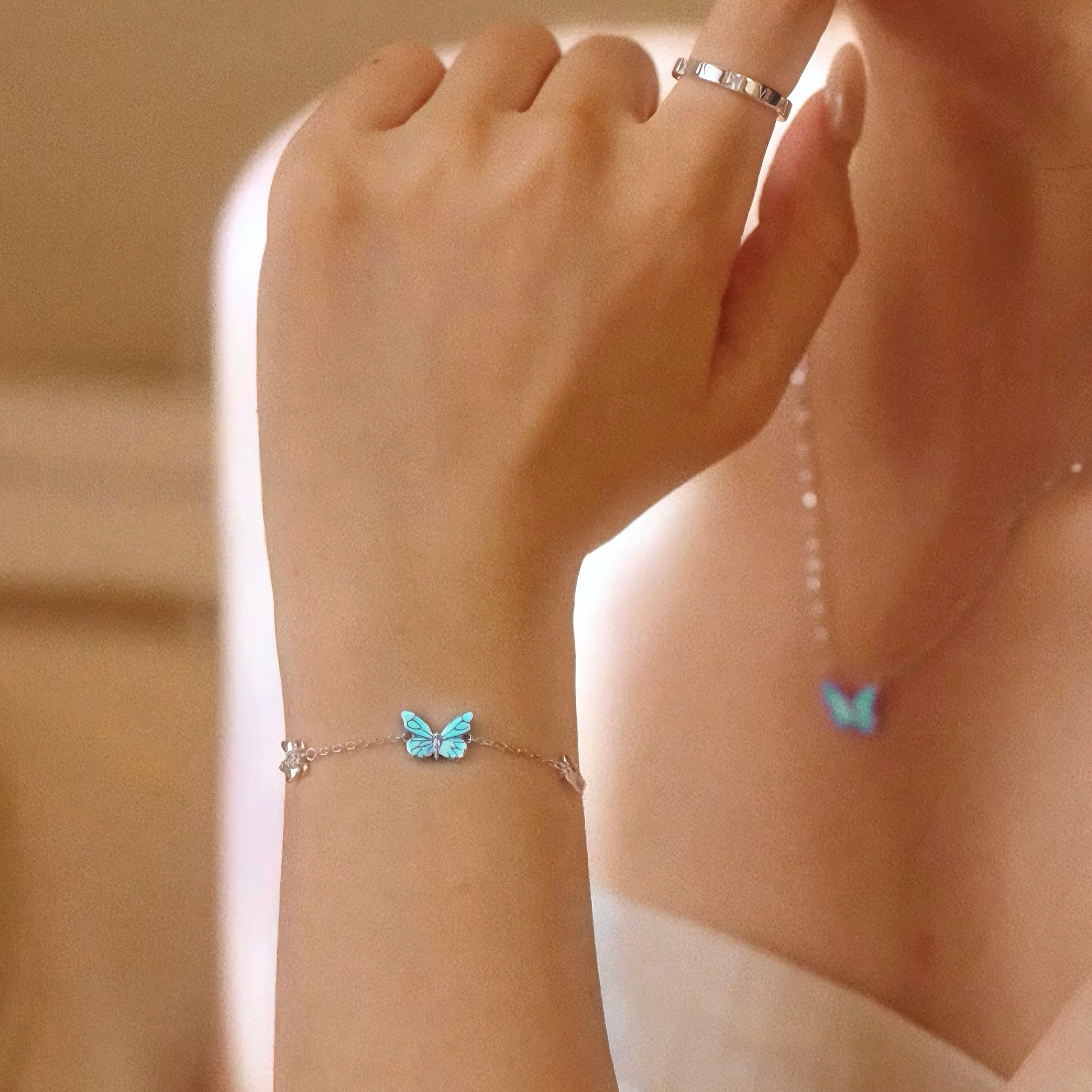 Bracciale Farfalla Luminosa - Si Illumina al Buio