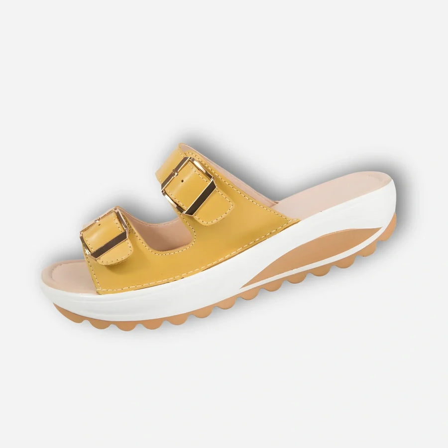 Camilla™ | Sandali con Zeppa Comodi con Fibbie Dorate