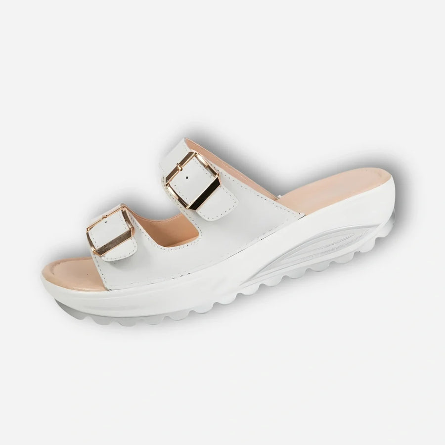 Camilla™ | Sandali con Zeppa Comodi con Fibbie Dorate