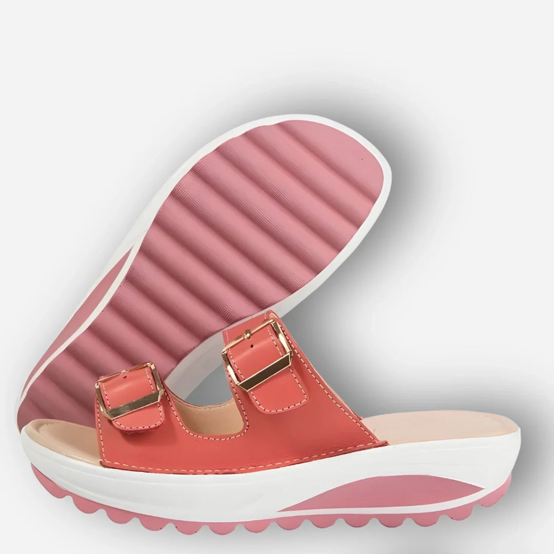Camilla™ | Sandali con Zeppa Comodi con Fibbie Dorate