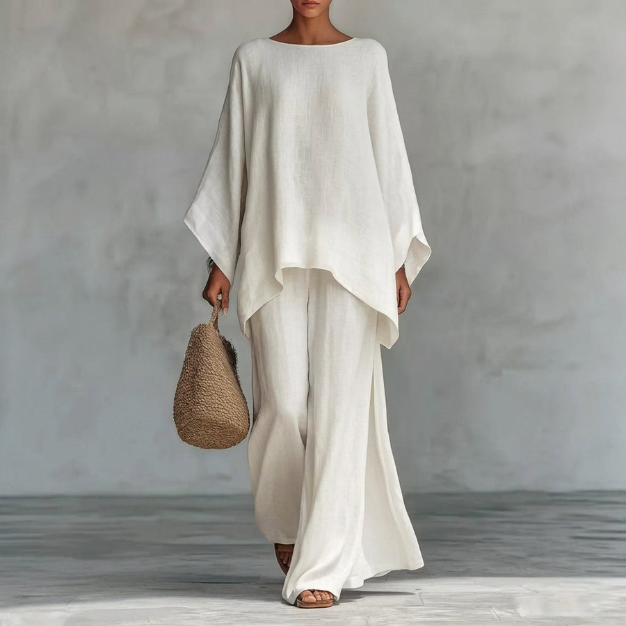 Cristina | Completo Due Pezzi con manica lunga e pantalone ampio