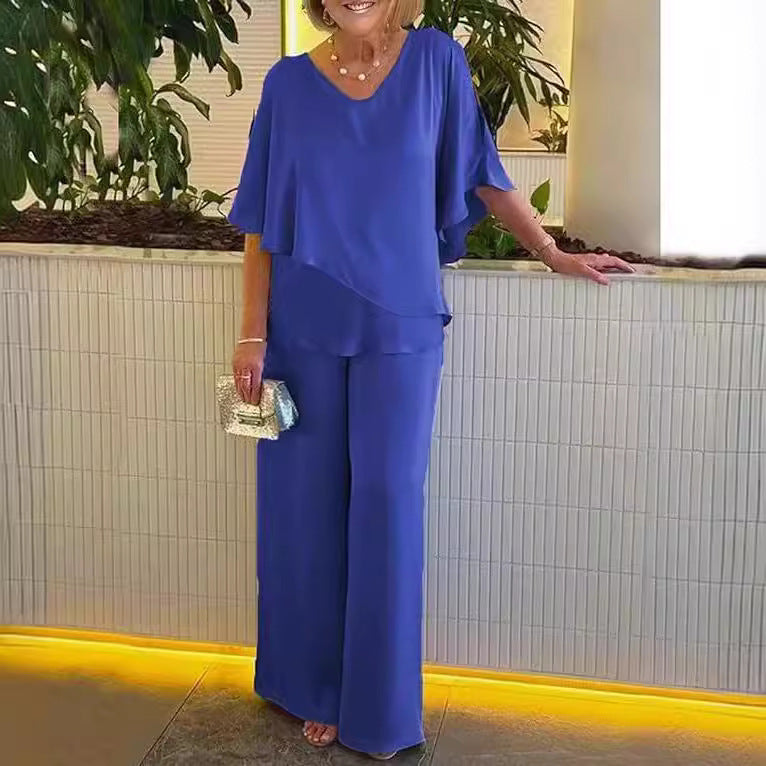Martha | Completo due pezzi con pantaloni a gamba larga