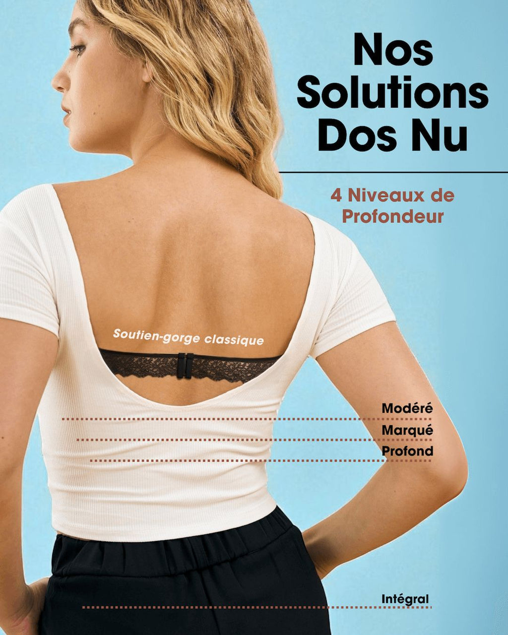 Reggiseno Invisibile con Schiena Scoperta, Effetto Push-up e Multiposizione - Léa