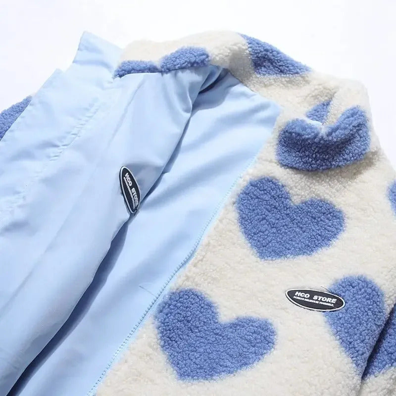 Dianne™ | Giacca reversibile con stampa a cuori e design confortevole