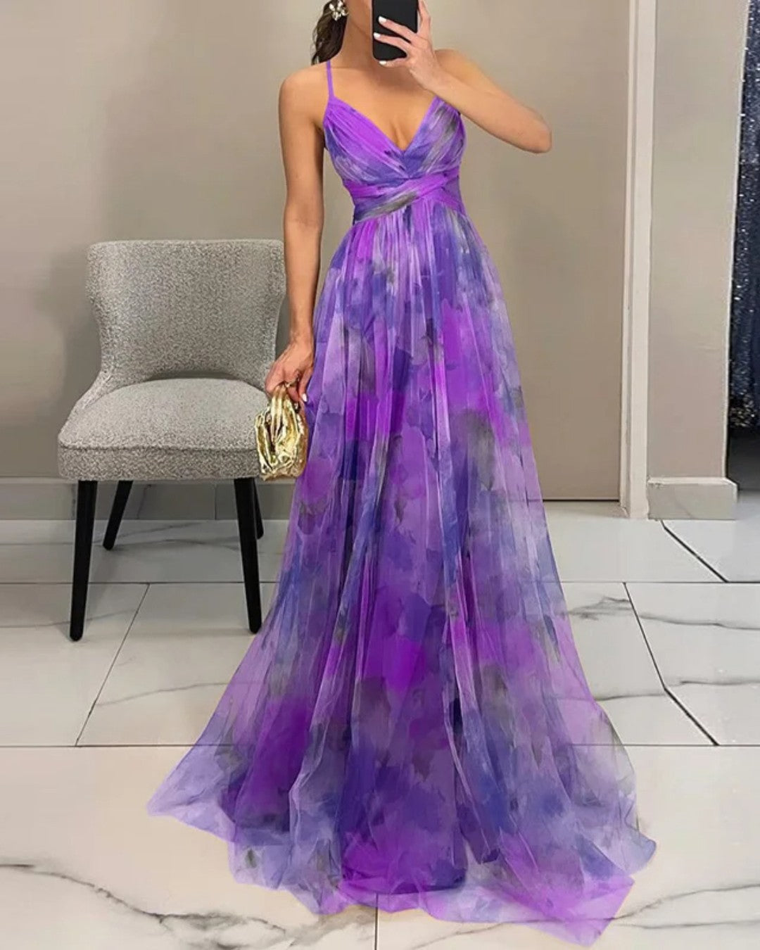 Giselle - vestito lungo con stampa floreale