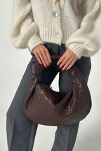 Borsa a Tracolla Media Intrecciata Sage