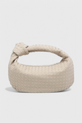 Lila Borsa Media Woven con Dettaglio Nodo
