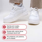 SCARPE ELEVATE BIANCHE CON STILE